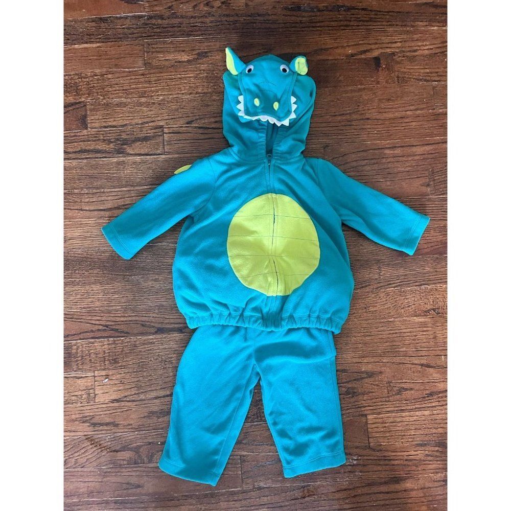 Halloween Costume carters baby size 6-9 months dragon dinosaur turquoise blue